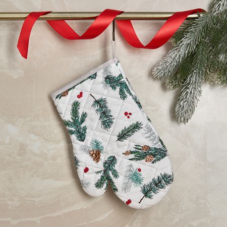 Прихватка-рукавица Елка/Christmas tree полиэстерная скатерть merry christmas tree snowflake