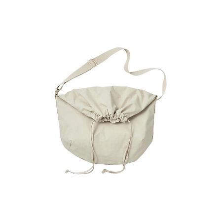 Сумка UNIQLO Сумка Cotton Shoulder Bag Regular Women's Black/Light Beige сумка burberry сумка stevie belt bag archive beige