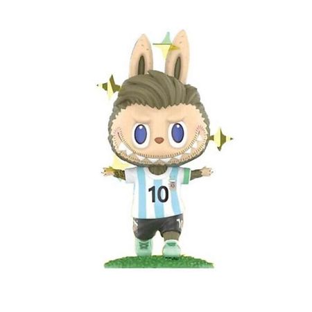 Мягкая игрушка POP MART Игрушка-сюрприз LABUBU Argentina National Team Official Collection,Leo Messi,9 см