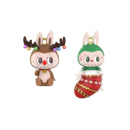 Мягкая игрушка POP MART Игрушка LABUBU Christmas Series Elk Baby + Christmas Socks, 9см наклеек merry christmas series mengtai