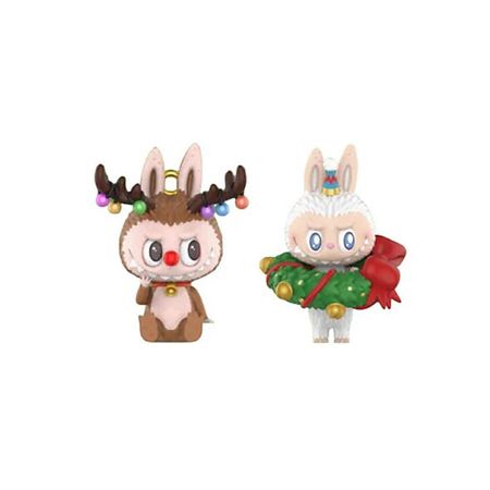 Мягкая игрушка POP MART Игрушка LABUBU Christmas Series baby elk + Christmas wreath, 9см наклеек merry christmas series mengtai