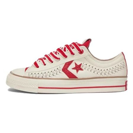 Кроссовки CONVERSE Кроссовки Star Player 76 Anti-Slip Wear-Resistant Low-Top Skateboard Shoes Unisex Beige Red