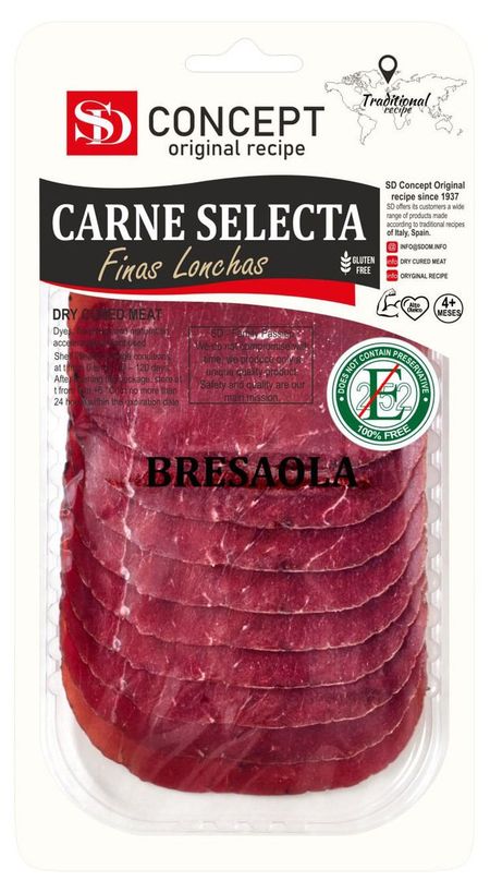 Говядина сыровяленая SD Concept Брезаола нарезка, 50 г