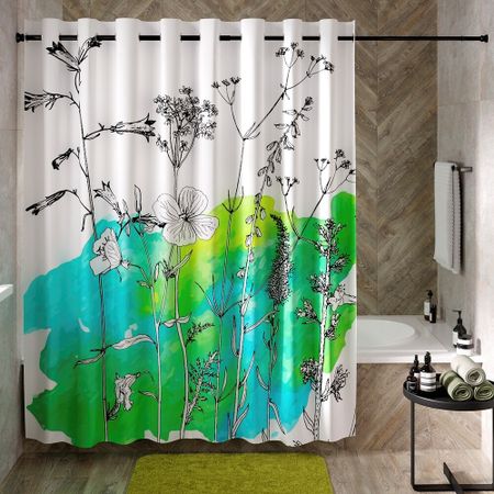 Штора для ванны WasserKraft Dill 2000х2000 мм полиэстер разноцветная (SC-39103)