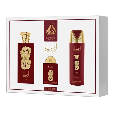 Набор парфюмерии LATTAFA Набор Ansaam Gold: Парфюмерная вода + Дезодорант парфюмерии lattafa   art of nature ii парфюмерная   дезодорант