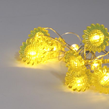 Гирлянда новогодняя Best Technology 10 LED на батарейках подсолнечник