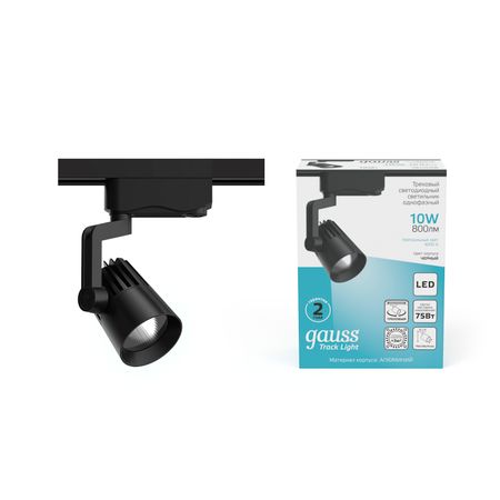 Светильник трековый Gauss 10Вт 4000К 800 lm, черный 10x7x19,3 подшипники для камеры kr30 cf12 12 мм 1 шт трековые ролики типа шпилька подшипники krv30 cf12b nakd30 kr30pp uu фотоподшипники