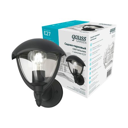 Светильник садово-парковый Gauss Aura на стену вверх 188х210х238mm moonbiffy наклейки на стену для