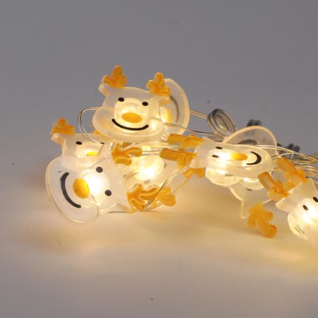 Гирлянда новогодняя Best Technology 10 LED на батарейках олени теплый белый