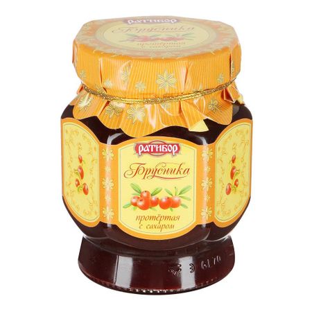 Брусника Ратибор протертая с сахаром 365 г