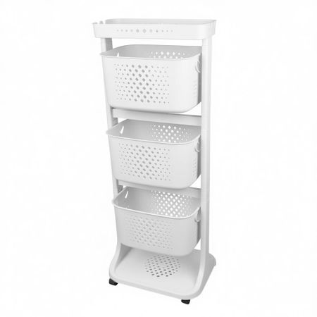 Органайзер для хранения Titiz Plastik №3 S.Grey белый 43,7х33,2х112 см