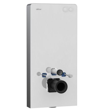 Инсталляция Abber для подвесного унитаза с кнопкой белой (AC0107MW)