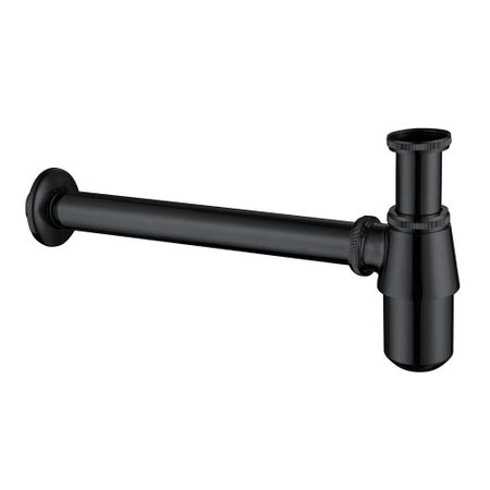 Сифон для раковины Abber 1 1/4х32 мм без выпуска с соединением 32 мм черный матовый (AF0032B)