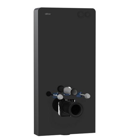 Инсталляция Abber для подвесного унитаза с кнопкой черной (AC0107MB)