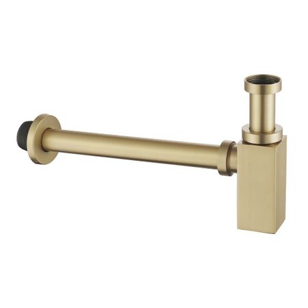 Сифон для раковины Abber 1 1/4х32 мм без выпуска с соединением 32 мм золото матовое (AF0031G)