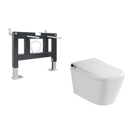 Комплект инсталляции Abber с электронным унитазом-биде Rechteck и сиденьем микролифт (AC1119S-AC0101P)