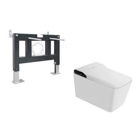 Комплект инсталляции Abber с электронным унитазом-биде Rechteck и сиденьем микролифт (AC1215S-AC0101P)