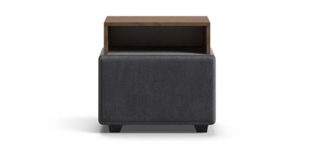 Тумба BOSS велюр MONOLIT Серый, Орех Селект