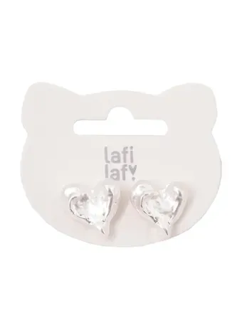 Сережки Сердечки (2шт) (латунь) (12-253004-С56) (Lafilaf)