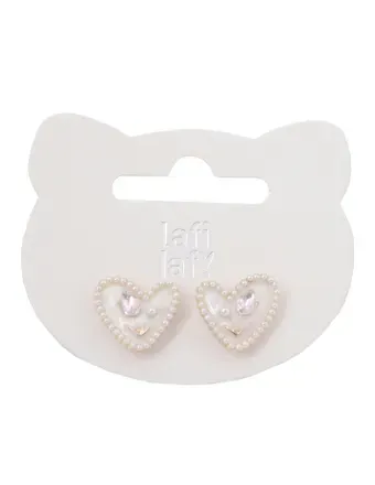 Сережки Сердечки (2шт) (металл) (12-253004-С24) (Lafilaf)
