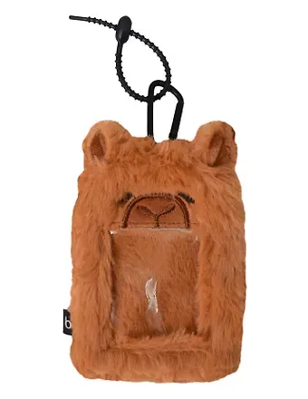 Чехол для карточек (картхолдер) Капибра (карабин) (плюш) (9х15) (12-Dongjin-D6)