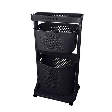 Органайзер для хранения Titiz Plastik №2 D.Grey чёрный 43,7х33,2х81 см