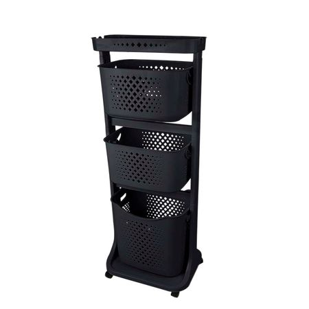 Органайзер для хранения Titiz Plastik №4 D.Grey чёрный 43,7х33,2х112 см