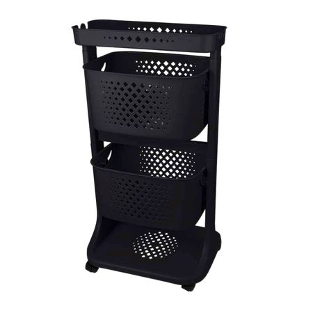 Органайзер для хранения Titiz Plastik №1 D.Grey чёрный 43,7х33,2х81 см