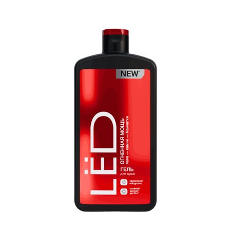 Парфюм-гель LED для душа мужской огненная мощь 490 мл