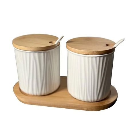 Набор для специй GIFT'N'HOME Сахарница и солонка с крышкой набор для соли меда с ложкой сахарница из нержавеющей стали серебряная золотая с крышкой и ложкой