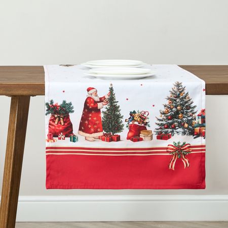 Скатерть-дорожка Елка/Christmas tree II полиэстерная скатерть merry christmas tree snowflake