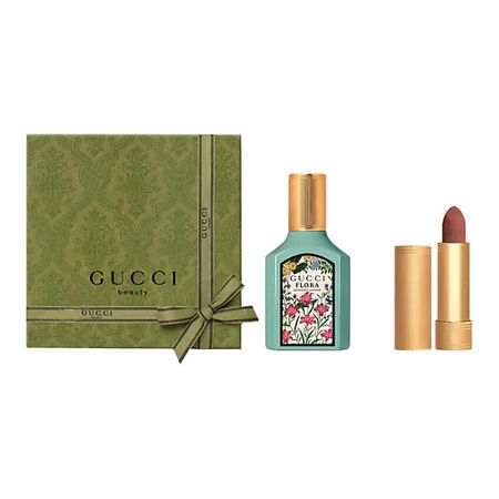 Набор парфюмерии GUCCI Парфюмерная вода Flora Gorgeous Jasmine + Матовая губная помада парфюмерии gucci парфюмерная flora gorgeous gardenia пробник flora gorgeous jasmine