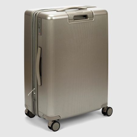 Чемодан Zhongshan Silk размер 25, серый шампань сумка на молнии серый кот плюш 20х15 12 12095 hj 63