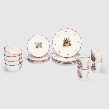 Набор столовой посуды White Rabbit ny Chalet 16 предметов д суворова школа чародейства и волшебства альбом наклеек для фанатов гарри поттера красный