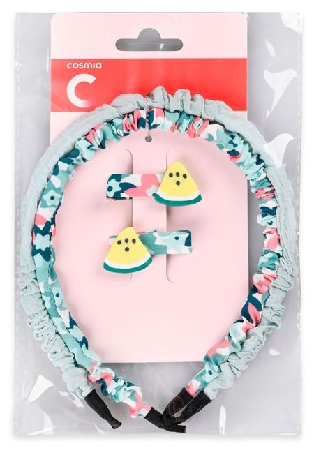 Набор Cosmia ободки заколки голубые, 4 предметов заколки аниме ушки голубые иск мех 6х6 2 шт 12 dakui 003