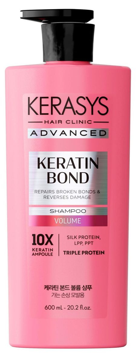 Шампунь для волос Kerasys Advanced Keratin Blond Объем с коллагеном для тонких волос, 600 мл