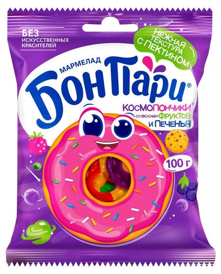 Мармелад жевательный Бон Пари Космопончики, 100 г