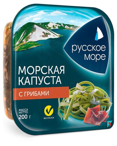 Морская капуста Русское море по-корейски с грибами, 200 г