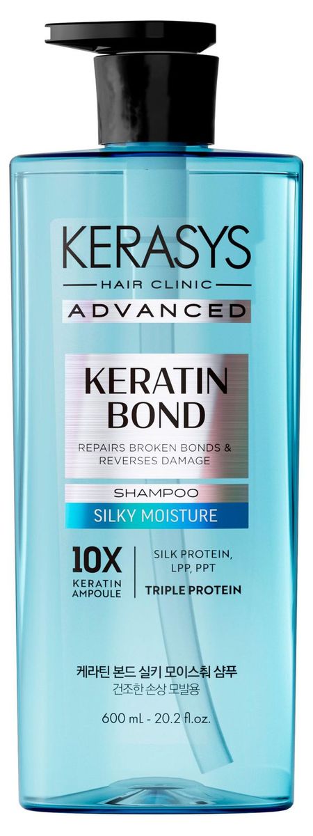 Шампунь для волос Kerasys Advanced Keratin Blond Увлажнение с керамидами для сухих волос, 600 мл