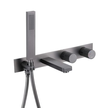 Смеситель для душа встраиваемый Abber Rund с лейкой никель (AF8730NG)