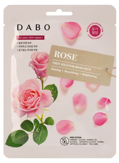 Тканевая маска Dabo с экстрактом розы, 23 г