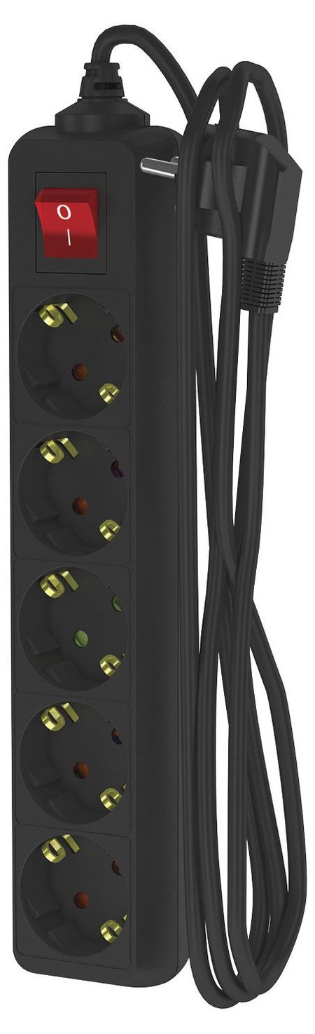 Удлинитель сетевой Фотон 5 розеток 2 м черный