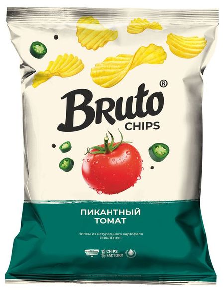 Чипсы картофельные Bruto Пикантный томат, 120 г