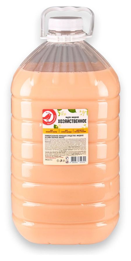 Мыло хозяйственное АШАН Красная птица жидкое, 5 л