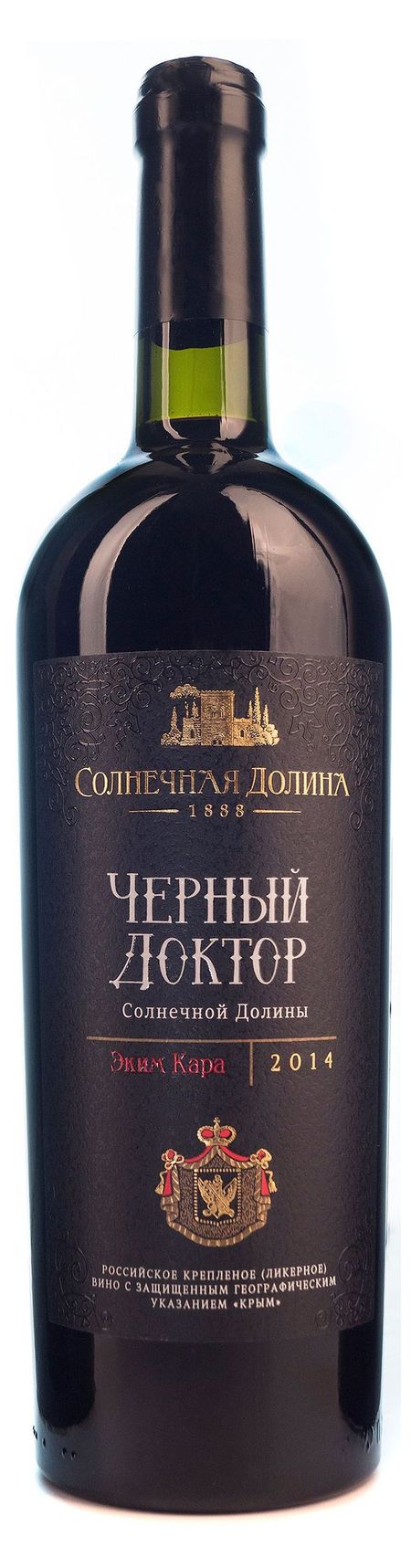 Вино крепленое Солнечная Долина Черный доктор красное Россия, 0,75 л