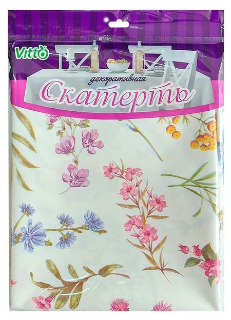 Скатерть для стола Vitto из ПВХ на тканевой основе, 120х150 см