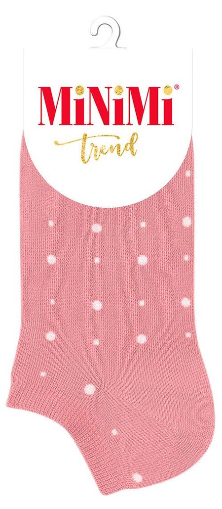 Носки женские MINIMI укороченные розовые в горошек, р 39-41