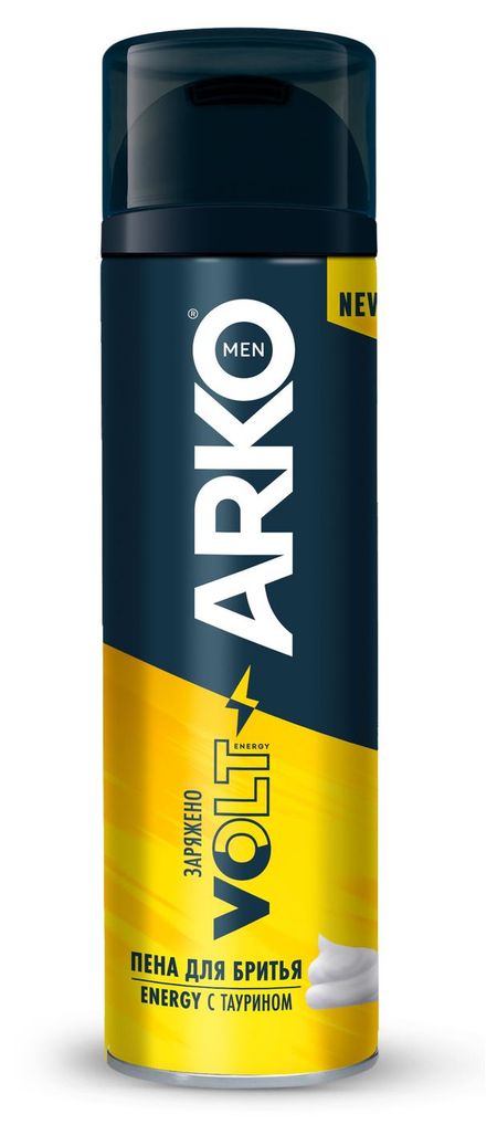 Пена для бритья Arko Men Energy с таурином, 200 мл