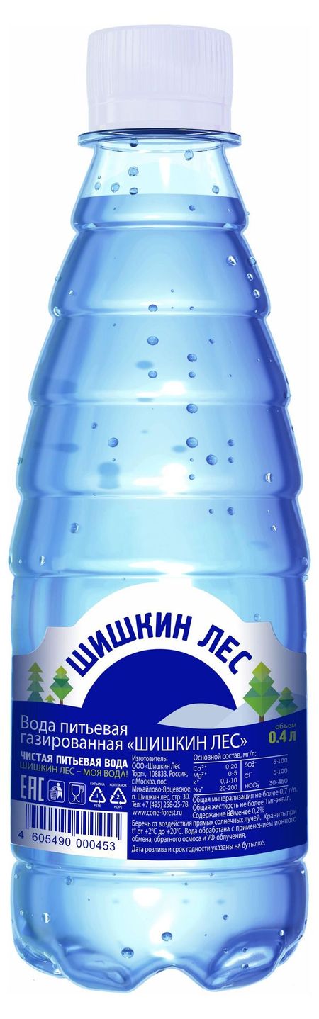 Вода питьевая Шишкин Лес газированная, 400 мл