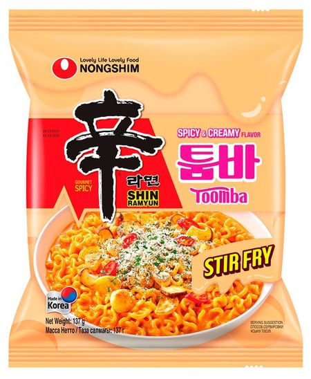Лапша быстрого приготовления Nongshim Шин Рамен Toomba с острым сливочно-сырным вкусом Корея, 137 г